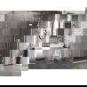 Mexen Lunar T Duschkabine schwenkbar rechts 140 x 80 cm, transparent, weiß - 834T-140-080-20-00-P