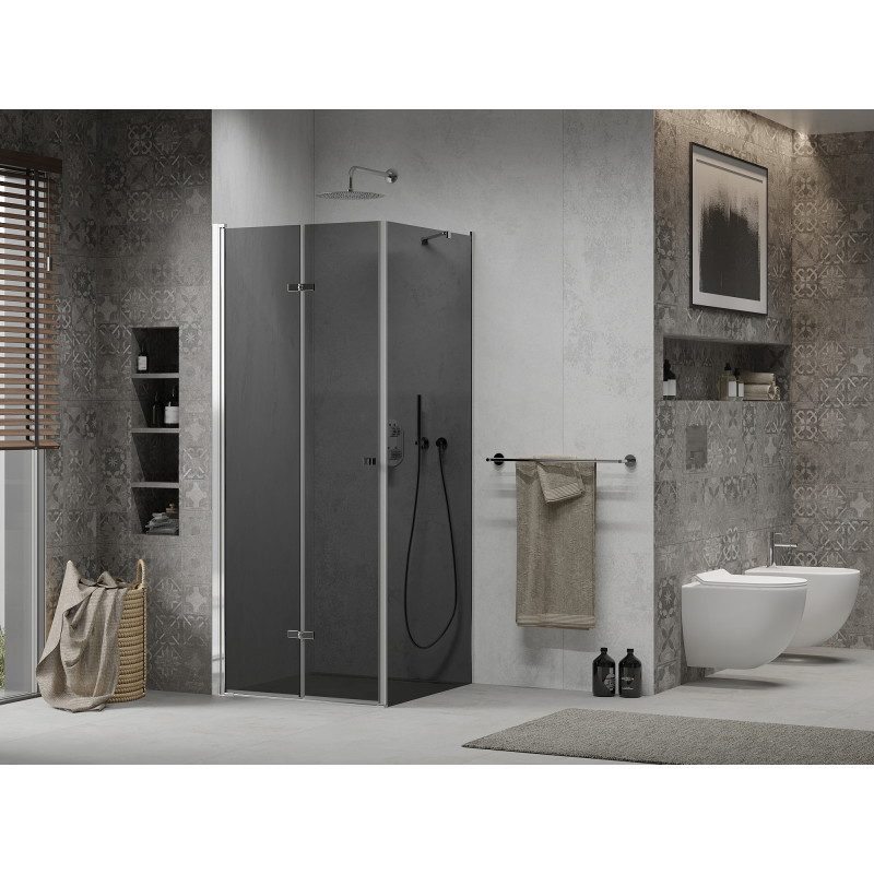 Mexen Lima kokkupandav dušinurk 70 x 70 cm, grafiit, kroom - 856-070-070-01-40