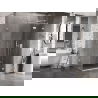 Mexen Lunar T Duschkabine schwenkbar rechts 140 x 80 cm, transparent, weiß - 834T-140-080-20-00-P