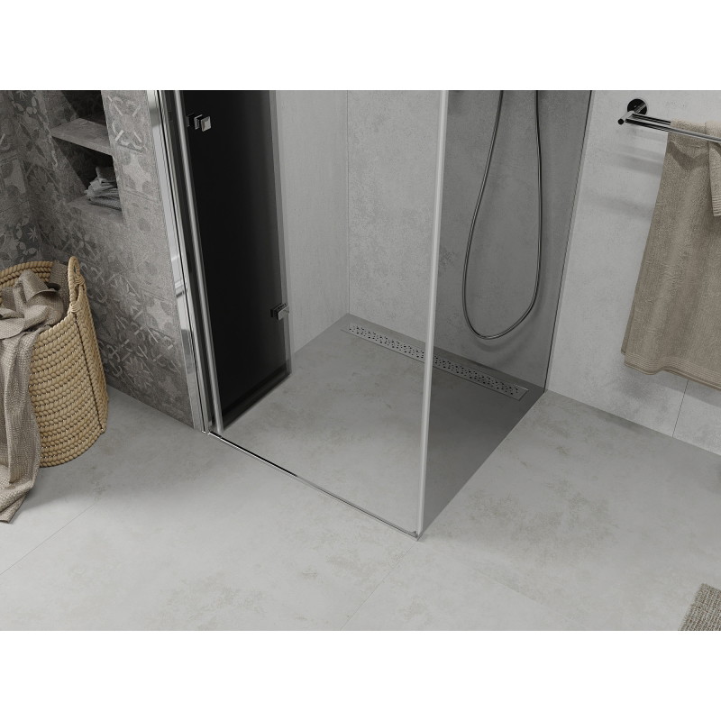 Mexen Lima kokkupandav dušinurk 70 x 70 cm, grafiit, kroom - 856-070-070-01-40