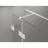 Cabine de douche rabattable droite Mexen Lunar T 120 x 90 cm, transparent, blanc - 834T-120-090-20-00-P