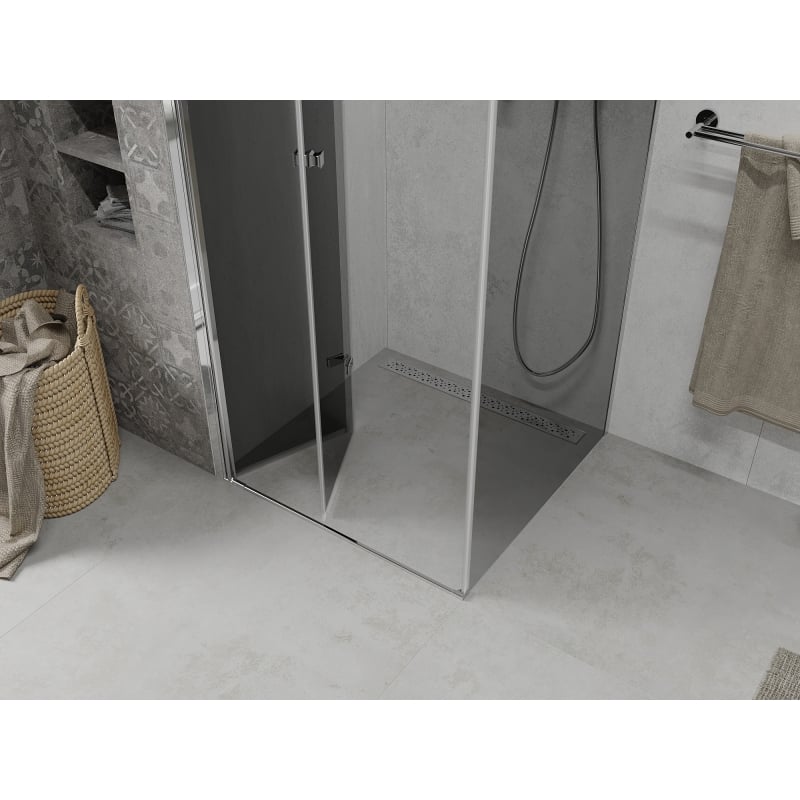 Mexen Lima kokkupandav dušinurk 70 x 70 cm, grafiit, kroom - 856-070-070-01-40