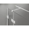 Mexen Lunar T desna zakretna tuš kabina 135 x 90 cm, prozirna, bijela - 834T-135-090-20-00-P
