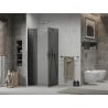 Mexen Lima 80 x 80 cm Folding Shower Enclosure, Graphite, Chrome - 856-080-080-01-40