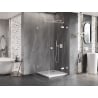Mexen Lunar T cabine de douche pivotante droite 110 x 110 cm, transparent, blanche - 834T-110-110-20-00-P