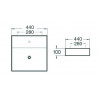 Mexen Blanca opbouw wasbak 44 x 44 cm, wit - 21624400