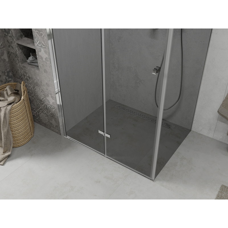 Mexen Lima sklopiva tuš kabina 80 x 120 cm, grafit, krom - 856-080-120-01-40