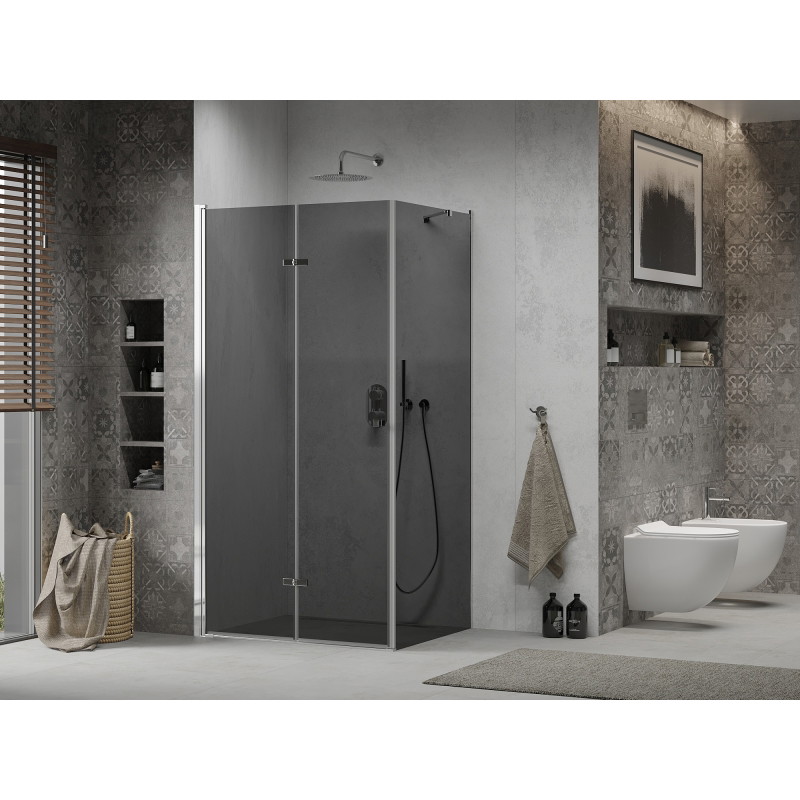 Mexen Lima sklopiva tuš kabina 80 x 120 cm, grafit, krom - 856-080-120-01-40