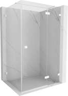 Mexen Lunar T tuš kabina desna 130 x 110 cm, prozirna, bijela - 834T-130-110-20-00-P