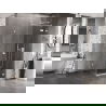 Mexen Lunar T Duschkabine schwenkbar rechts 120 x 120 cm, transparent, weiß - 834T-120-120-20-00-P
