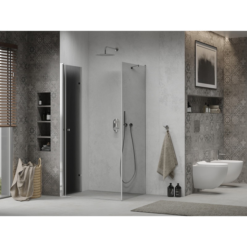 Mexen Lima sklopiva tuš kabina 90 x 120 cm, grafitna, krom - 856-090-120-01-40