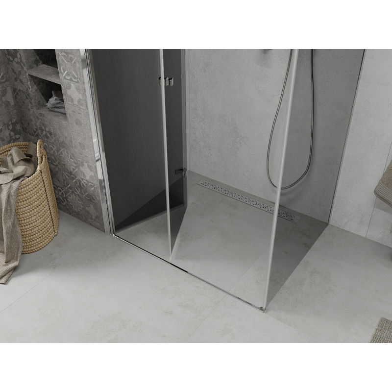 Mexen Lima cabine de douche pliante 100 x 70 cm, graphite, chrome - 856-100-070-01-40