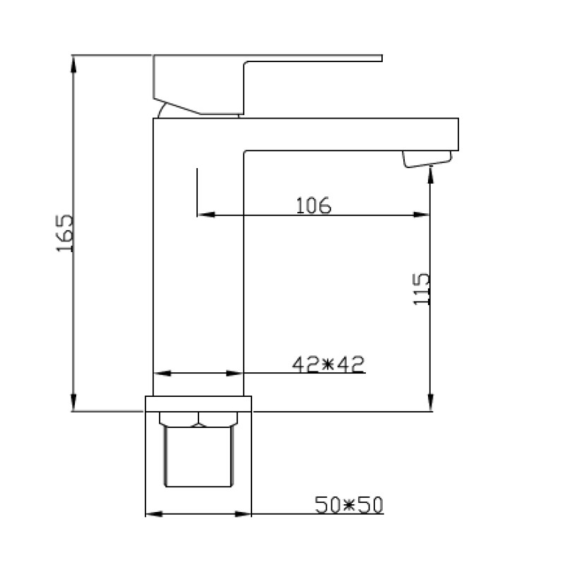 Mexen Cube miješalica za umivaonik, krom - 72900-00