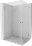 Mexen Lunar-F Duo sklopiva tuš kabina 90 x 75 cm, prozirna, krom - 836-090L-075P-01-00