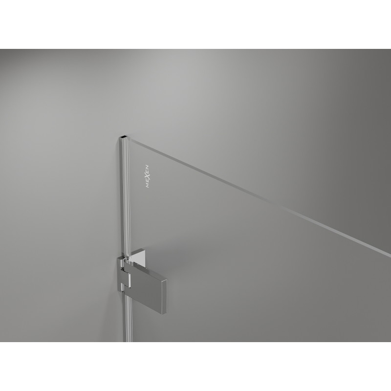 Mexen Lunar-F Duo kokkupandav dušinurk 100 x 70 cm, läbipaistev, kroom - 836-100L-070P-01-00