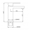Mexen Cube grifo de lavabo, negro - 72900-70