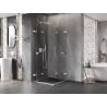 Mexen Lunar-F Duo cabine de douche pliante 80 x 80 cm, transparent, blanc - 836-080L-080P-20-00