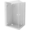 Mexen Lunar-F Duo Folding Shower Enclosure 90 x 75 cm, Transparent, White - 836-090L-075P-20-00