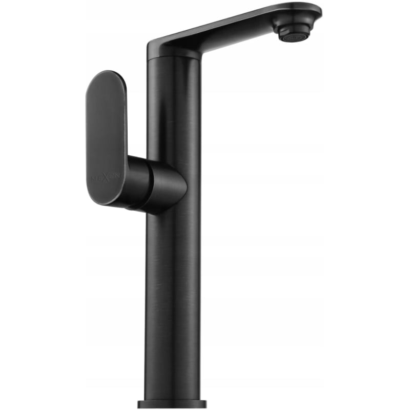 Mexen Milo high washbasin faucet with side handle, black - 71315-70