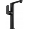 Mexen Milo grifo de lavabo alto con manija lateral, negro - 71315-70