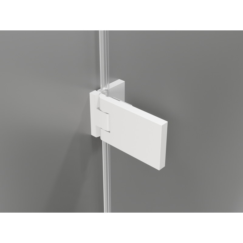 Mexen Lunar-F Zložljiva tuš kabina Duo 90 x 90 cm, prozorna, bela - 836-090L-090P-20-00