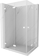 Mexen Lunar-F Duo preklopna tuš kabina 100 x 80 cm, prozirna, bijela - 836-100L-080P-20-00