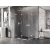 Mexen Lunar-F Duo cabine de douche pliante 100 x 80 cm, transparent, blanc - 836-100L-080P-20-00