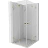 Mexen Lunar-F Duo kabina prysznicowa składana 80 x 80 cm, transparent, złota - 836-080L-080P-50-00