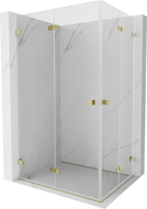 Mexen Lunar-F Duo sklopiva tuš kabina 100 x 70 cm, prozirna, zlatna - 836-100L-070P-50-00