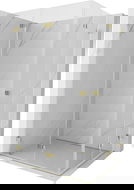 Mexen Lunar-F Duo Klappduschkabine 100 x 80 cm, transparent, gold - 836-100L-080P-50-00