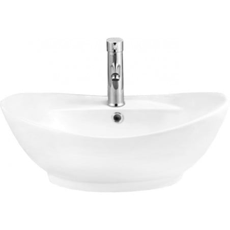 Mexen Kiara pöytätason päälle asennettava pesuallas 59 x 40 cm, valkoinen - 21645900