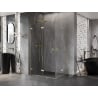 Mexen Lunar-F Duo cabine de douche pliante 90 x 85 cm, transparent, or brossé - 836-090L-085P-55-00