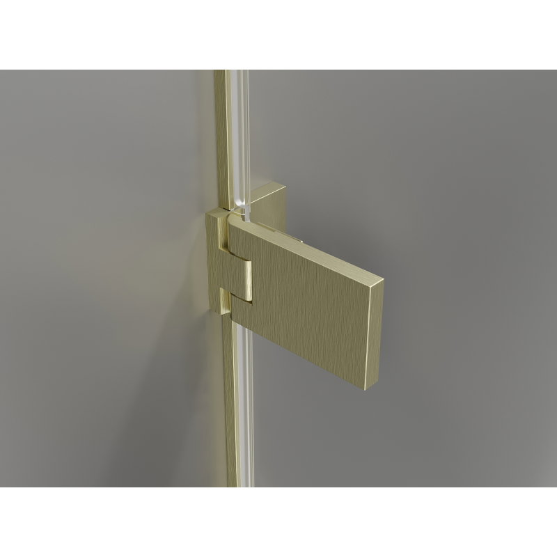 Mexen Lunar-F Duo foldable shower cabin 100 x 95 cm, transparent, brushed gold - 836-100L-095P-55-00