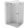 Mexen Lunar-F Duo folding shower enclosure 75 x 70 cm, transparent, rose gold - 836-075L-070P-60-00