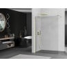 Mexen Kioto Walk-in Shower Wall 50 x 200 cm, Transparent 8 mm, Gold - 800-050-101-50-00