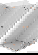 Mexen Lunar-F Duo opvouwbare douchecabine 90 x 70 cm, transparant, roze goud - 836-090L-070P-60-00