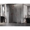 Mexen Lunar-F Duo cabine de douche pliante 90 x 70 cm, transparent, or rose - 836-090L-070P-60-00