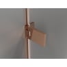 Mexen Lunar-F Duo 90 x 90 cm Folding Shower Enclosure, Transparent, Rose Gold - 836-090L-090P-60-00