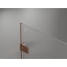 Mexen Lunar-F Duo cabine de douche pliante 90 x 90 cm, transparent, or rose - 836-090L-090P-60-00