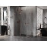 Mexen Lunar-F Duo folding shower cabin 100 x 70 cm, transparent, rose gold - 836-100L-070P-60-00