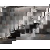Mexen Lunar-F Duo opklapbare douchecabine 100 x 100 cm, transparant, roze goud - 836-100L-100P-60-00