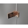 Mexen Lunar-F Duo cabine de douche pliante 80 x 80 cm, transparent, cuivre brossé - 836-080L-080P-65-00