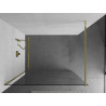 Mexen Kioto Walk-in Shower Screen 150 x 200 cm, Transparent 8 mm, Gold - 800-150-101-50-00
