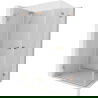 Mexen Lunar-F Duo opvouwbare douchecabine 90 x 75 cm, transparant, geborsteld koper - 836-090L-075P-65-00