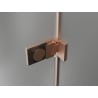 Mexen Lunar-F Duo cabine de douche pliante 100 x 80 cm, transparent, cuivre brossé - 836-100L-080P-65-00