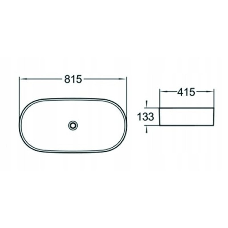 Mexen Suzana countertop sink 81 x 41 cm, white - 21698100