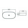 Mexen Suzana countertop sink 81 x 41 cm, white - 21698100