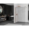 Mexen Kioto paroi de douche Walk-in 130 x 200 cm, transparent 8 mm, or rose - 800-130-101-60-00