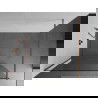 Mexen Kioto douchewand Walk-in 130 x 200 cm, transparant 8 mm, roze goud - 800-130-101-60-00