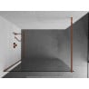 Mexen Kioto paroi de douche Walk-in 130 x 200 cm, transparent 8 mm, or rose - 800-130-101-60-00